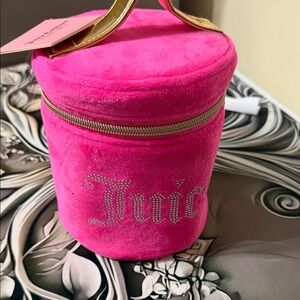 Juicy Couture Hot Pink Velvet Cosmetic Case